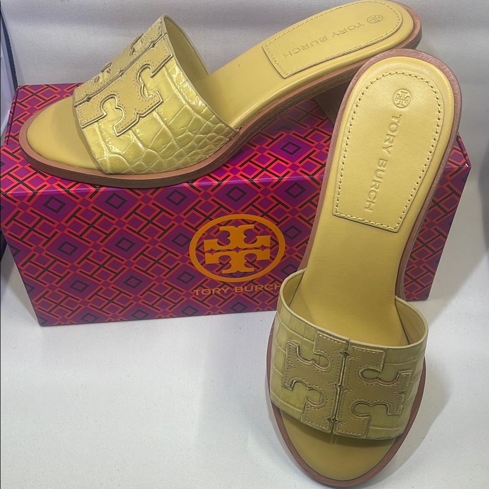 Tory Burch Women's Yellow Slide Sandals